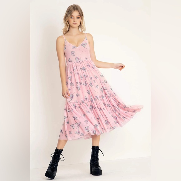 Blackmilk Clothing x Pokemon Butterfree Sheer Midaxi Dress - Limited Edition - Picture 3 of 7